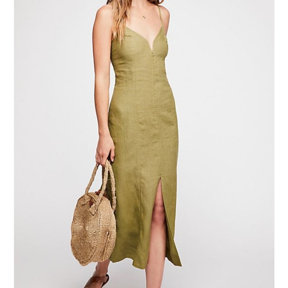 In search of!! FP Daisy Linen Midi Dress